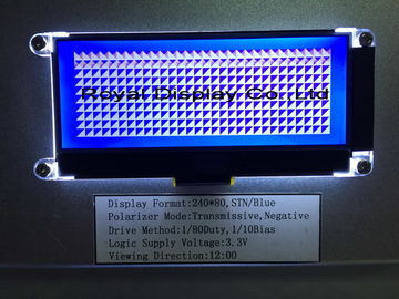 O módulo gráfico 240*80 do LCD do dispositivo à mão pontilha o OEM/ODM disponíveis