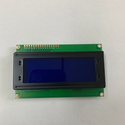 Módulo LCD de caracteres azuis monocromático 20x4 STN com luz negra branca