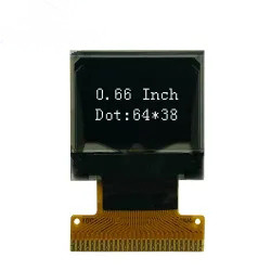 Mini Monocromo Matriz passiva 0,66' OLED Display 64X48 pontos módulo