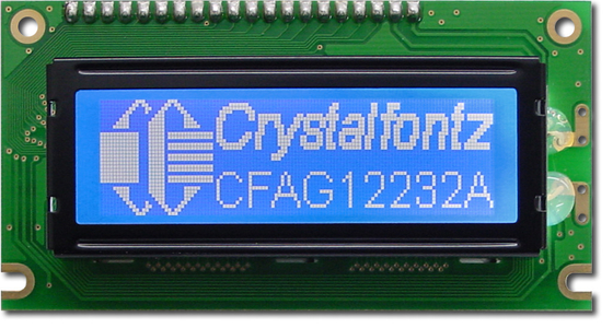 122*32 Módulo gráfico LCD CFAG12232A-TMI-TA STN Transmissor azul de 6H e exibição de ampla temperatura