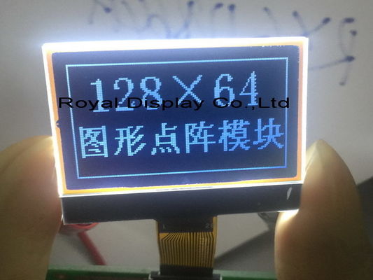 Do positivo gráfico padrão da roda denteada da RODA DENTEADA 128X64 do módulo de FSTN exposição do LCD LCD mono com Blacklight branco