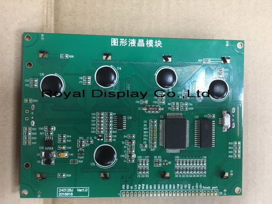 240*128 PONTILHA o módulo paralelo do luminoso do módulo STN YG/Blue Lcd da exposição de ROHS FSTN 3V LCD