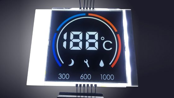 Exposição multicolorido numérica 3.3V FSTN do LCD de 7 segmentos para o termostato