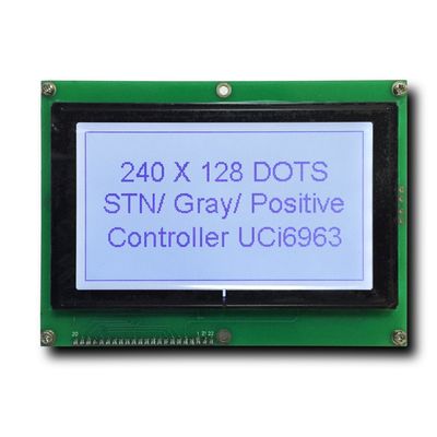Painel LCD da exposição 240X128 FSTN 3.3V RGB de Grey Positive Graphic LCD