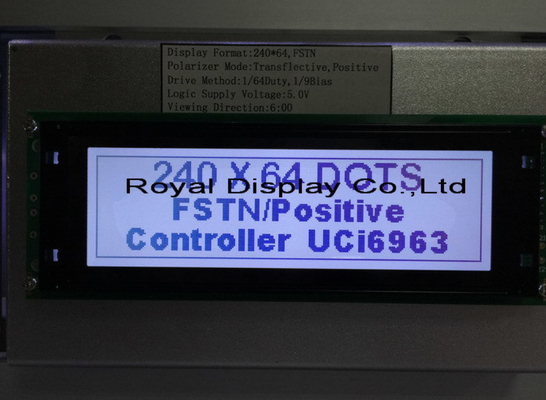 Luminoso personalizado da roda denteada 240X64 Dots Graphic Lcd Display With Lcd do projeto