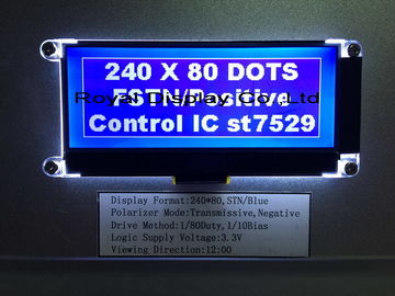 O módulo gráfico 240*80 do LCD do dispositivo à mão pontilha o OEM/ODM disponíveis
