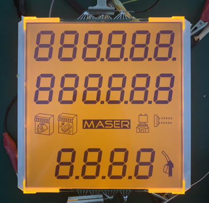 Dispensador de combustível monocromático de painel LCD personalizado de 20 dígitos Display LCD de 7 segmentos