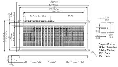 Módulo feito-à-medida do LCD do caráter para o telefone/domótica
