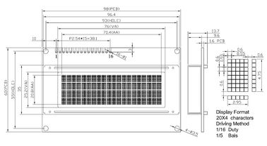 O módulo de série da exposição do Lcd, 20x4 caráter Lcd indica a confiança alta