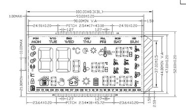 Painel feito sob encomenda Amber Low Power Consumption branca azul de RYD1201AA LCD