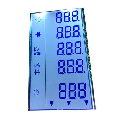segmento 7 monocromático do TN LCD do módulo feito sob encomenda de 3.3V para o medidor esperto da energia