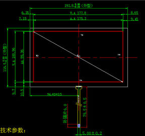 1,8" - 21" dureza diagonal do lápis do módulo 3H do tela táctil do Lcd real