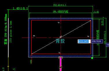 1,8" - 21" dureza diagonal do lápis do módulo 3H do tela táctil do Lcd real