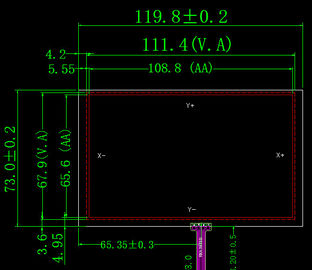 Módulo da exposição do Lcd do tela táctil de 5 polegadas, prova de óleo do tela táctil de Tft Lcd