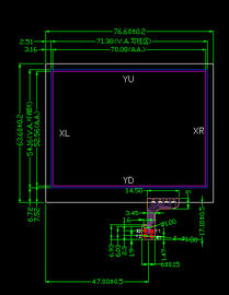 Painel de toque do Lcd do profissional 3,5 para a resistência LQ035NC121 química