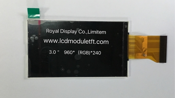 Módulo LCD TFT de 3 polegadas de tela colorida 960x240 com luz negra lateral