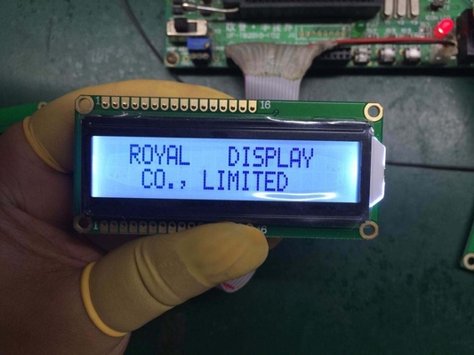 16x2 Caracter 6 o'clock View Direction LCD Panel com Aip31066 Driver IC