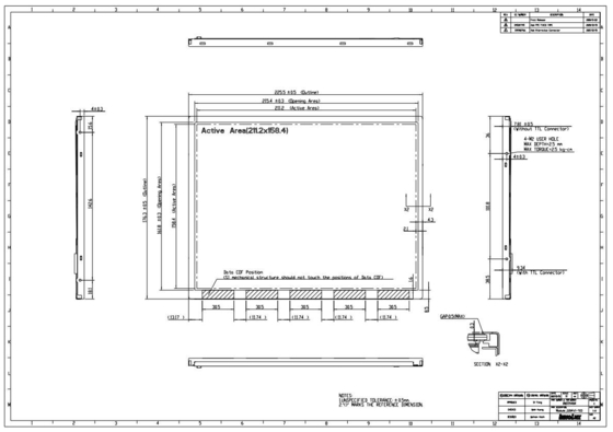 G104V1-T03 Innolux TFT LCD Module 10,4 polegadas 640*480 RGB VGA 1500:1
