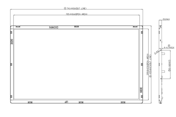 Boe 31,5 polegadas 1366 * 768 RGB V320WX1 TFT LCD TV Multimédia HD Ângulo de visão livre