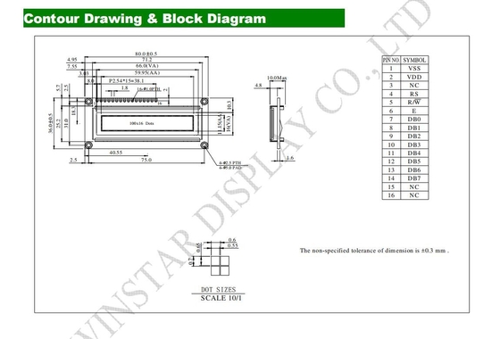 2.4'' 100*16 pontos Módulo OLED monocromático Display industrial/médico WEG010016A