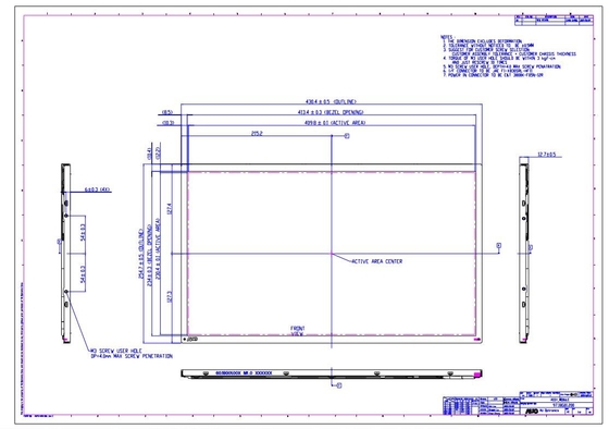 18.5'' TFT LCD Module 1366*768 RGB LVDS Interface AUO Original Display Pequeno MOQ