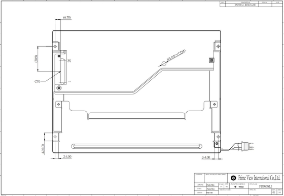 8' TFT LCD PD080SL1 PVI 800*600 RGB CCFL Display Industrial Touch Wide Temperature