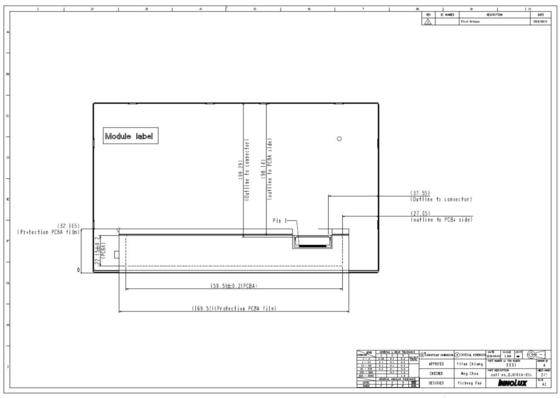 Modulo LCD TFT de 9' INNOLUX 1280*RGB*720 DJ090IA-01A Exibição de carro original