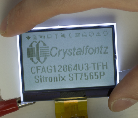 2.4' 128*64 Modulo gráfico LCD de baixa potência CFAG12864U3-TFH ST7565P Com retrovisor industrial iluminado