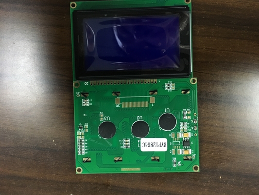 Modulo LCD gráfico 128*64 com luz de fundo com AT0107/AT0108 motorista 20 pin Industrial Display
