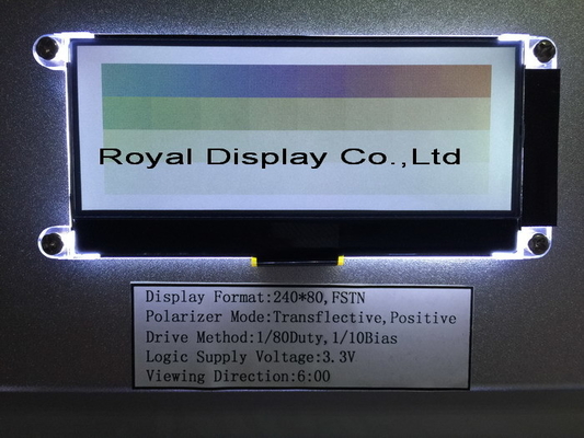 240*80 Módulo gráfico LCD FSTN 6H Display industrial de alta temperatura ST7529 COG