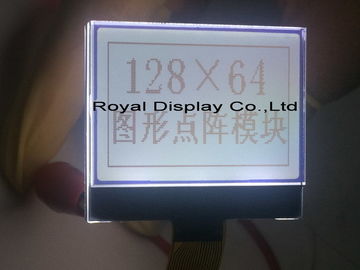 Painel LCD industrial negativo azul do módulo do Lcd da RODA DENTEADA de 12864 Stn transmissivo