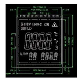 Segmento LCD RYD2119TM-01 do TN STN
