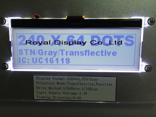 O preço de fábrica chinês personalizou do módulo gráfico da exposição de 240X64 FSTN o módulo monocromático positivo de Stn LCD LCD