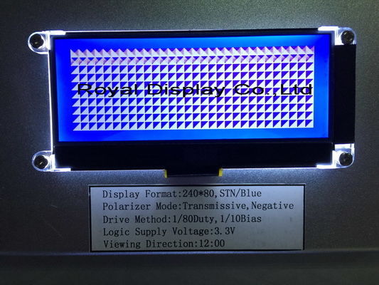 Exposição positiva feita sob encomenda do LCD da roda denteada do PONTO 3.3V Transflective ST7529 de FSTN/Stn 240X80