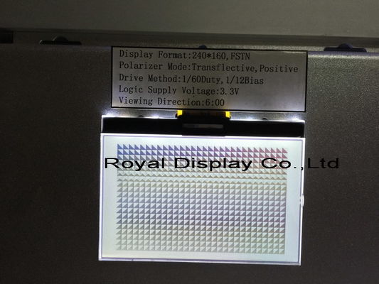 240X160 pontos STN UC1611S com o módulo gráfico monocromático da roda denteada do LCD do módulo do tela táctil da cor branca