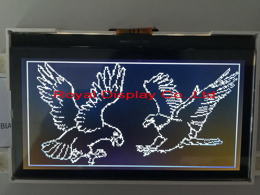 Exposição monocromática personalizada fábrica do LCD da roda denteada da ESPIGA de Dfstn 19264 Dots White Pixel Black Background do tamanho