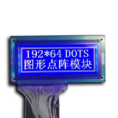 Exposição monocromática personalizada fábrica do LCD da roda denteada da ESPIGA de Dfstn 19264 Dots White Pixel Black Background do tamanho