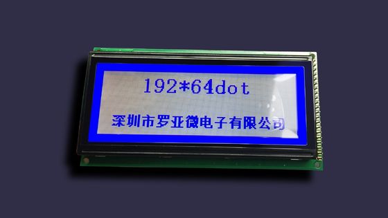 Exposição monocromática personalizada fábrica do LCD da roda denteada da ESPIGA de Dfstn 19264 Dots White Pixel Black Background do tamanho
