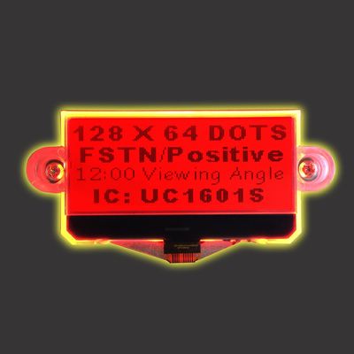 Módulo líquido paralelo de Crystal Display LCD de 12864 séries do luminoso 3V do diodo emissor de luz de Dots Positive Small Size White /Amber