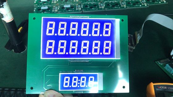 Azul negativo de reabastecimento personalizado da tela STN transmissivo com exposição branca do LCD da máquina do reabastecimento de BlacklightDispenser