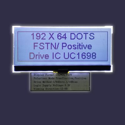 Relação paralela gráfica do módulo FSTN FFC de Stn 192x64 Dots Mono LCD
