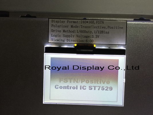 Módulo paralelo da exposição da exposição FFC Lcd do cinza 240X160 Dots Graphic LCD de Stn