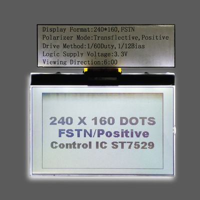 Módulo paralelo da exposição da exposição FFC Lcd do cinza 240X160 Dots Graphic LCD de Stn