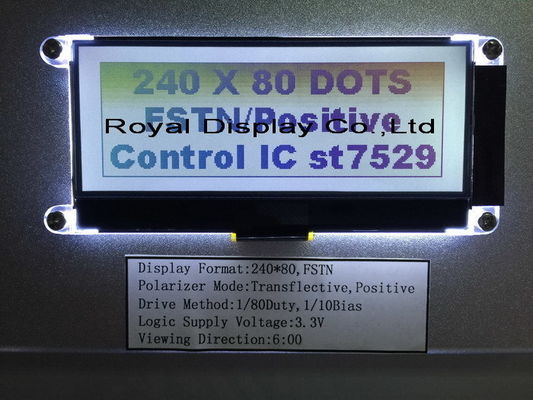 paralela de FStn FPC da exposição de IC St7529 Transflective LCD da roda denteada 240X80