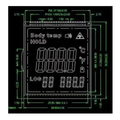 Módulo positivo 3V RYD2119TM-01 do LCD da RODA DENTEADA de FPC FSTN Tn para o termômetro infravermelho