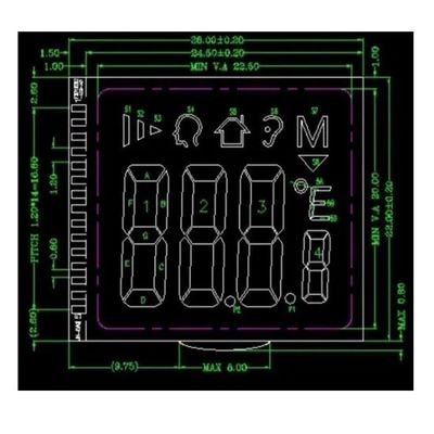 Módulo positivo 3V RYD2119TM-01 do LCD da RODA DENTEADA de FPC FSTN Tn para o termômetro infravermelho