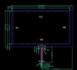 Tamanho feito sob encomenda 1,8" ~21" exposição transmissiva do LCD do painel Resistive capacitivo do tela táctil com painel de toque