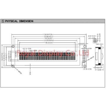 Luminoso mordido do diodo emissor de luz da ESPIGA LCM RYP2402A do painel LCD do caráter 24X2 de MCU 8