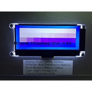 Luminoso positivo do diodo emissor de luz de FSTN 240x80 Dots Matrix Lcd Module Amber