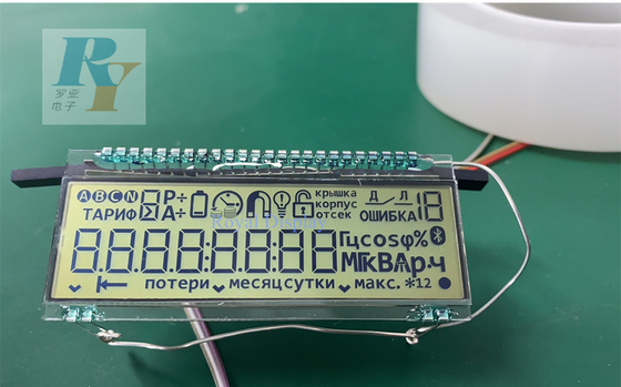 Medidor de água personalizado da bateria de Pin Display Lcd For Electronic do metal do segmento do Tn Digitas 7